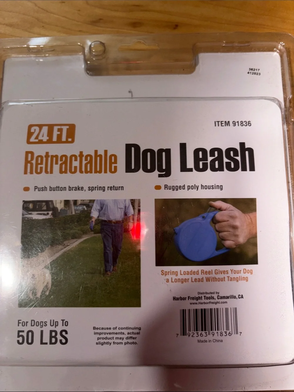 Classic Retractable Dog Leash - Blue 24 ft